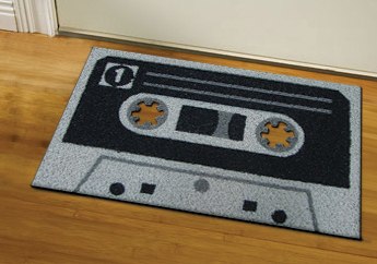 cassette tape doormat geeky theme 1