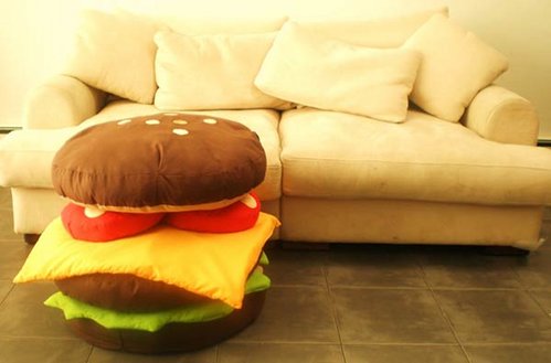 cheeseburger pillow design image