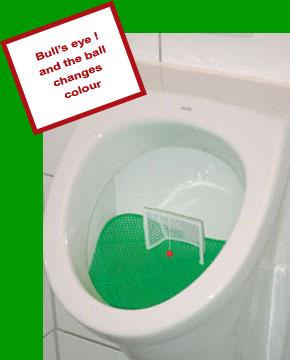 football urinal sieve