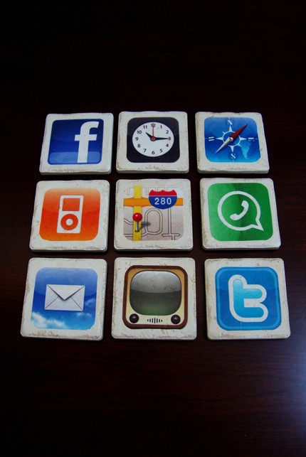 Amazing Set of Nine iPhone Apps Coasters