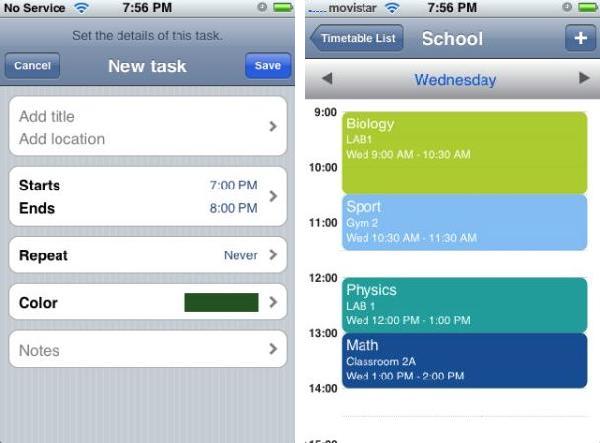 My Schedule Lite iPhone app
