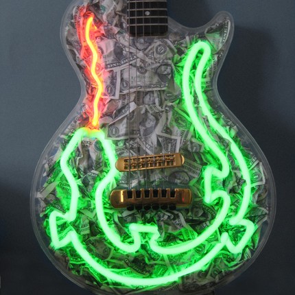 Neon Lizard Guitar