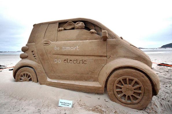 smart car sand sculpture design