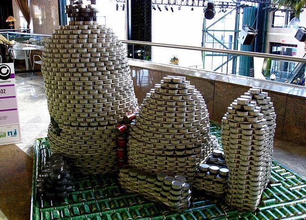 snoopy canstruction artwork