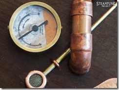 Steampunk Guitar Thermometer Pipe detail