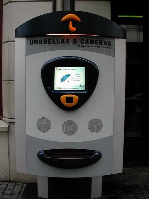umbrella and camera vending machine image