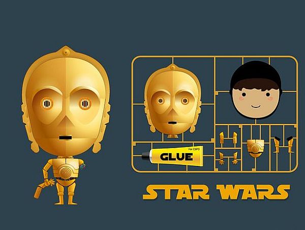 Star Wars Characters Model Illustrations