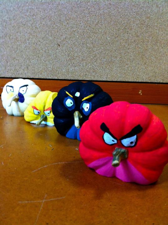 angry birds game collection halloween pumpkin carvings 4