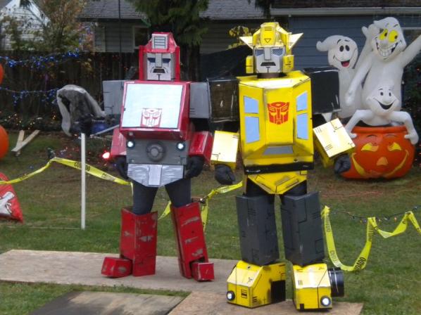 bumblebee iron hide transformers costumes cardboard halloween 2010